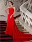 cheap Evening Dresses-Ball Gown Beautiful Back Formal Evening Dress Jewel Neck Sleeveless Court Train Chiffon with Beading 2020