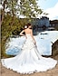 cheap Wedding Dresses-Wedding Dresses Ball Gown Strapless Strapless Chapel Train Satin Bridal Gowns With Bowknot Pick Up Skirt 2024