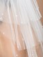 levne Svatební závoje-Závoje Pyramida Závoje po ramena Oříznutý okraj 50 cm (19,69&quot;) Tyl Slonová kostÁčkový střih, plesové šaty, princesové, pouzdrové /