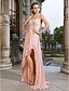 cheap Evening Dresses-Sheath / Column Open Back Prom Formal Evening Dress Sweetheart Neckline Sleeveless Asymmetrical Chiffon with Ruched Crystals Split Front 2022