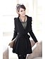 cheap Women&#039;s Coats &amp; Trench Coats-Women&#039;s Trench Coat,Solid Long Sleeve All Seasons Black Cotton / Others Medium