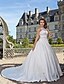 cheap Wedding Dresses-Hall Wedding Dresses Ball Gown Bateau Neck Regular Straps Chapel Train Satin Bridal Gowns With Beading Appliques 2024