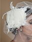 levne Svatební závoje-Jedna vrstva Oříznutý okraj Závoje Svatební kloboučky francouzský závoj S Peří Tyl