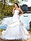 cheap Wedding Dresses-Wedding Dresses Ball Gown Strapless Strapless Chapel Train Satin Bridal Gowns With Bowknot Pick Up Skirt 2024