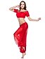 billige Magedanskostyme-dancewear chiffon med beading magen toppen og bukse for damer flere farger