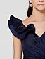 cheap Bridesmaid Dresses-Sheath / Column V Neck Short / Mini Taffeta Bridesmaid Dress with Sash / Ribbon / Criss Cross / Ruffles by LAN TING BRIDE®