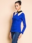 cheap TS Tops-TS Contrast Color Jersey Blouse