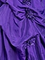 preiswerte Kleider für besondere Anlässe-Ballkleid Elegant Kleid Quinceanera Formeller Abend Bodenlanger Rock Ärmellos Ein-Schulter Taft mit Geraffter Rock Applikationen 2024
