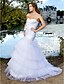 levne Svatební šaty-Mořská panna Svatební šaty Srdcový výstřih Na zem Organza Satén Bez rukávů s 2020