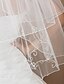 preiswerte Hochzeitsschleier-Zweischichtig Gebündelter Rand Hochzeitsschleier Ellbogenlange Schleier Mit 39,37 in (100cm) Tüll A-linie,Ball Kleid,