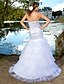 cheap Wedding Dresses-Mermaid / Trumpet Wedding Dresses Sweetheart Neckline Floor Length Organza Satin Sleeveless with 2020