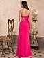 cheap Evening Dresses-Sheath / Column Cut Out Open Back Prom Formal Evening Military Ball Dress Strapless Sweetheart Neckline Floor Length Chiffon with Crystals Beading Side Draping 2020