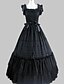 Χαμηλού Κόστους Lolita Fashion Στολές-Πριγκίπισσα Γοτθική Λολίτα Ντύσιμο φόρεμα φόρεμα διακοπών Φορέματα Φόρεμα χορού Γυναικεία Κοριτσίστικα Σατέν Βαμβάκι Ιαπωνικά Κοστούμια Cosplay Μαύρο Πεπαλαιωμένο Σκουφί Μακρύ Μήκος