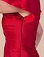 preiswerte Kleider für die Brautmutter-Eng anliegend V-Ausschnitt Kurz / Mini Taft Brautmutterkleid mit Seitlich drapiert durch