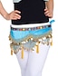 cheap Belly Dancewear-Dancewear Velvet With Coins/Beading Performance Belly Dance Belt For Ladies More Colors