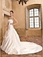 זול שמלות כלה-שמלות חתונה נסיכה סטרפלס ללא שרוולים שובל כנסייה (צ&#039;אפל) סאטן שמלות כלה עם 2024