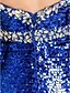 זול שמלות לאירועים מיוחדים-מעטפת \ עמוד גב פתוח גבוה נמוך ערב רישמי שמלה סטרפלס לב (סוויטהארט) ללא שרוולים א-סימטרי קצר \ מיני נצנצים עם בד בהצלבה חרוזים נצנצים 2020