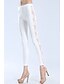 cheap Leggings-Women&#039;s Lace PU Solid Colored Legging