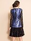 cheap TS Dresses-TS Lace Splicing Imitation Leather Slim Waist Ruffle Dress
