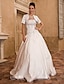 cheap The Wedding Store-Hall Wedding Dresses Ball Gown Strapless Short Sleeve Floor Length Satin Bridal Gowns With Beading Appliques 2023 Summer Wedding Party, Women&#039;s Clothing