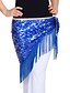 cheap Belly Dancewear-Dancewear Sequined With Tassels Performance Belly Hip Scarf For Ladies More Colors