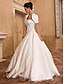 cheap The Wedding Store-Hall Wedding Dresses Ball Gown Strapless Short Sleeve Floor Length Satin Bridal Gowns With Beading Appliques 2023 Summer Wedding Party, Women&#039;s Clothing