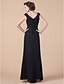 cheap Mother of the Bride Dresses-Sheath / Column V Neck Floor Length Chiffon Mother of the Bride Dress 617 Draping Lace Criss Cross by