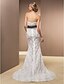 cheap Wedding Dresses-Mermaid / Trumpet Wedding Dresses Sweetheart Neckline Court Train Lace Satin Tulle Sleeveless Wedding Dress in Color with 2020