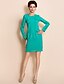 cheap TS Dresses-Green Dress - Long Sleeve Summer Green