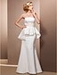cheap Wedding Dresses-Mermaid / Trumpet Wedding Dresses Strapless Floor Length Satin Sleeveless with 2022