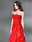 cheap Special Occasion Dresses-Ball Gown Open Back Prom Formal Evening Military Ball Dress Strapless Sweetheart Neckline Sleeveless Floor Length Taffeta with Beading Appliques 2020