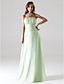 cheap Bridesmaid Dresses-Ball Gown / A-Line Bridesmaid Dress Strapless Sleeveless Elegant Floor Length Chiffon with Ruched / Draping 2022