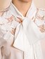 preiswerte TS Oberteile-TS Lace Bow Long Sleeve Bluse Shirt