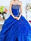cheap Special Occasion Dresses-Ball Gown Sweetheart Floor-length Organza Evening/Prom Dress With Beading And Side Draping