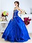 cheap Special Occasion Dresses-Ball Gown Sweetheart Floor-length Organza Evening/Prom Dress With Beading And Side Draping