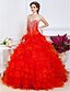 זול שמלות לאירועים מיוחדים-YALENA - שמלת ערב מ- אורגנזה