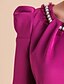 billige TS® Kjoler-ts håndlaget perler krage puff ermet slank skjede jersey kjole