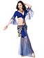 voordelige Buikdanskleding-Prestatie dancewear kristal katoen met munten buikdans outfits voor dames meer kleuren