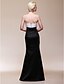 cheap Special Occasion Dresses-Mermaid / Trumpet Celebrity Style Minimalist Open Back Formal Evening Dress Strapless Sleeveless Floor Length Satin with Pleats 2020