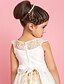 cheap Flower Girl Dresses-A-line Princess Bateau Tea-length Satin Flower Girl Dress