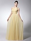 cheap Bridesmaid Dresses-Sheath / Column Bridesmaid Dress Straps Sleeveless All Celebrity Styles Floor Length Chiffon with Pleats / Ruched / Draping 2022 / Open Back