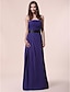 cheap Bridesmaid Dresses-Princess / A-Line Bridesmaid Dress Strapless Sleeveless Elegant Floor Length Chiffon with Sash / Ribbon / Draping / Side Draping 2022