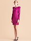 abordables Robes TS-Robe Fuchsia Mi-long Manches Longues Fuchsia