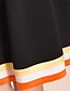 preiswerte TS Kleider-TS Organza Ärmel Kontrast Farbe Swing Dress