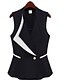 cheap Women&#039;s Blazers &amp; Jackets-Women&#039;s Contrast Color Lapel Vest