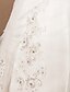 voordelige Trouwjurken-Trouwjurken A-lijn Strapless Strapless Kapelsleep Organza Bruids jurken Met Kralen Appliqués 2024