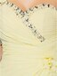 olcso Estélyi ruhák-Szűk szabású Virágos Esküvői vendég Diákbál Ruha Félvállas Ujjatlan Földig érő Sifon val vel Kristály díszítés Hasított ruha Rátétek 2022