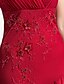 cheap Special Occasion Dresses-Sheath / Column Spaghetti Strap Tea Length Chiffon Dress with Beading / Criss Cross by TS Couture®