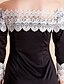 billige TS® Kjoler-TS Contrast Color Lace Off Shoulder Bodycon Dress