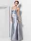 cheap Evening Dresses-Sheath / Column Elegant Dress Prom Formal Evening Floor Length Sleeveless Sweetheart Taffeta with Ruched Beading 2023